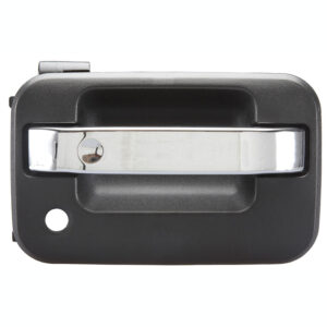 98388 MANIJA EXTERIOR FD LOBO 04-08  LC MARK LT 06-13  CON HOYO PARA LLAVE CORRUGADA NEGRA/CROMO PLASTICO HUSHAN DELANTERA DERECHA