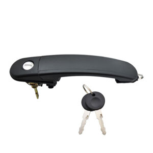 99243 MANIJA EXTERIOR VW POINTER 4P/POINTER PU 00-10 CON HOYO PATA CORTA CORRUGADA NEGRA PLASTICO HUSHAN DELANTERA DERECHA/IZQUIERDA
