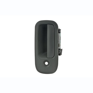 99683 MANIJA EXTERIOR CV EXPRESS VAN GM SAVANA 96-09 CON HOYO PARA LLAVE CORRUGADA GRIS OBSCURO PLASTICO HUSHAN DELANTERA IZQUIERDA
