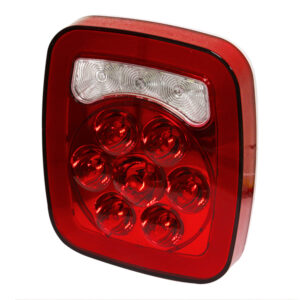CAL338 CALAVERA UNIVERSAL TIPO JEEP 9 HIPERLED 4 FUNCIONES ROJA