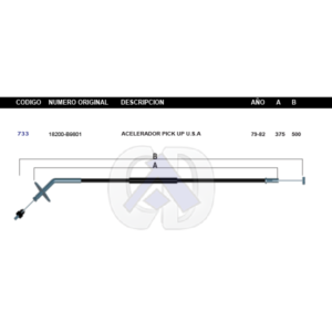 CDA6 CABLE DE ACELERADOR NS PICK UP 79-82 #733