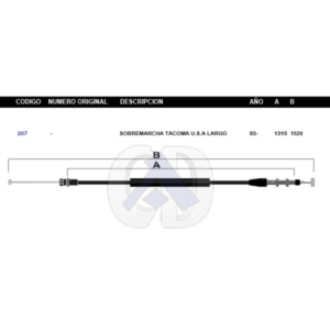 CDS3 CABLE DE SOBRE MARCHA TY TACOMA 6CIL 95 #207