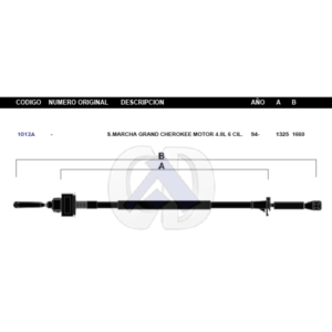 CDS4 CABLE DE SOBRE MARCHA DG G CHEROKEE 6CIL AUT 94-98 #1012A