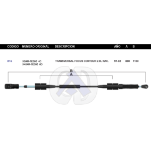 CDT23 CABLE DE TRANSMISION FD FOCUS/CONTOUR TRANSV MOTOR 2.0L 97-02 #816
