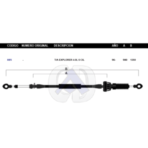 CDT35 CABLE DE TRANSMISION FD EXPLORER AUT MOTOR 4.0L 96 #885