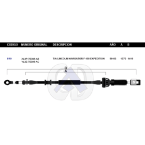 CDT40 CABLE DE TRANSMISION FD EXPEDITION AUT MOTOR 4.6L 01-03 #890