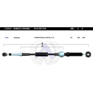 CDT43 CABLE DE TRANSMISION DG NEON STD TRANSV 00 #1068