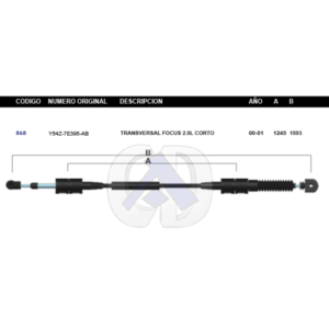 CDT56 CABLE DE TRANSMISION FD FOCUS TRANSV CORTO 00-01 #868