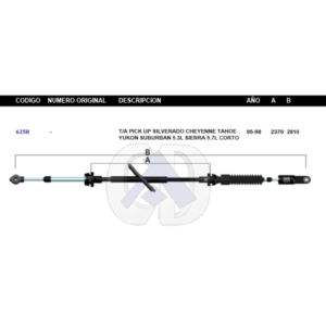 CDT62 CABLE DE TRANSMISION GM SILVERADO 95-98 AUT #625B