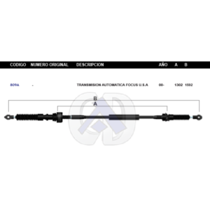 CDT64 CABLE DE TRANSMISION FD FOCUS 00 AUT #809A