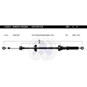 CDT67 CABLE DE TRANSMISION GM CAVALIER 96-00 T/A #618A