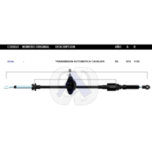 CDT72 CABLE DE TRANSMISION GM CAVALIER 92- #624A