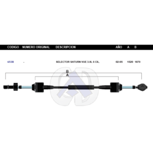 CDT85 CABLE DE TRANSMISION GM SATURN VUE 02-05 3.0L #653B