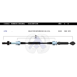 CDT92 CABLE DE TRANSMISION CHEV SATURN VUE 02 03 04 05 3.0L 6 CIL #679