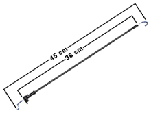 CHC3 CHICOTE CHAPA CHEV TORNADO 04-11 (45CM)