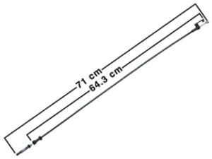 CHC5 CHICOTE CHAPA FORD FIESTA 03 (71CM)