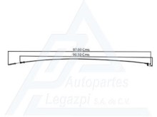 CHC7 CHICOTE CHAPA FORD FIESTA 99-02 2PTS (97CM)