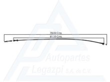 CHC8 CHICOTE CHAPA FORD FIESTA IKON 01-07 DEL (70CM)