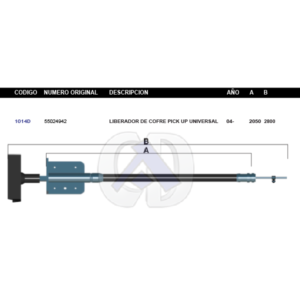 CLC3 CABLE DE COFRE UNIVERSAL VARIOS 2.5MTS C/BASE #1014D