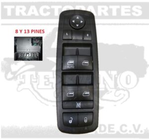 CNT18 CONTROL VIDRIOS DODGE LIBERTY 08-11 C/LUZ (8 Y 13 PINES) LH