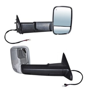 ELDPU13ER3 ESPEJO DODGE PU 13-16 1500/2500/3500/4000 ELECT CROM TELESCOPICO C/LUZ INF C/DIRECC C/DESEMP C/MEM DER