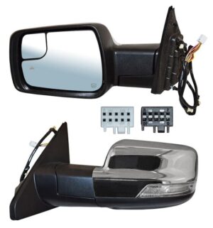 ELDPU19EL6 ESPEJO DODGE PU 19-22 RAM ELECT CROM C/DESEMP C/SENSOR Y PUNTO CIEGO C/DIRECC C/LUZ INF C/MEM IZQ