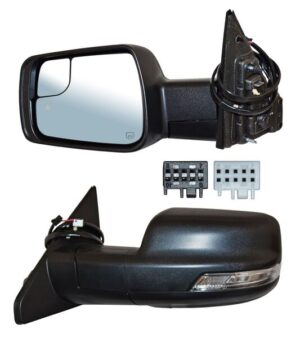 ELDPU19EL7 ESPEJO DODGE PU 19-22 RAM ELECT CHINO C/DESEMP C/SENSOR Y PUNTO CIEGO C/DIRECC C/LUZ INF 11 PINES IZQ