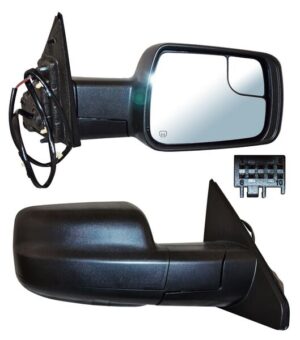 ELDPU19ER4 ESPEJO DODGE PU 19-22 RAM ELECT CHINO C/DESEMP C/ PUNTO CIEGO 5 PINES DER