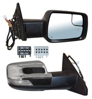 ELDPU19ER6 ESPEJO DODGE PU 19-22 RAM ELECT CROM C/DESEMP C/SENSOR Y PUNTO CIEGO C/DIRECC C/LUZ INF C/MEM 17 PINES DER