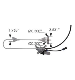 ELE165 ELEVADOR KW T600 91-20 ELEC C/MOTOR DE CHICOTE 2 PINES LH