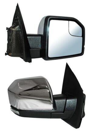 ELFPU15ECR ESPEJO FORD PU / F150 15-18 ELECT CROM C/LUZ INF LED C/MEM C/DIRECC C/DESEMP C/PUNTO CIEGO AUTOABATIBLE DER