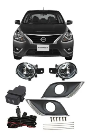 FAN438 FARO NIEBLA NISSAN VERSA 15-19 C/MOLDURA CROMADA JGO COMPLETO