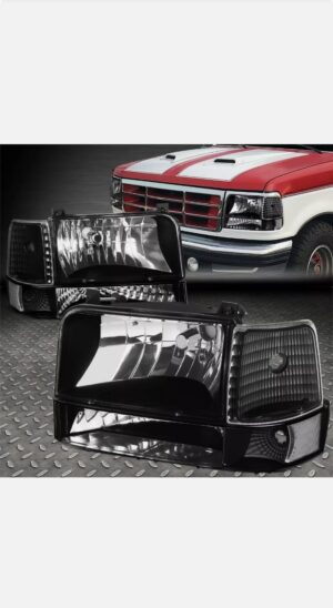 FAR1387 FARO FORD PU F150 92-96 F/NEGRO JGO C/CUARTOS ESQUINA BLANCA
