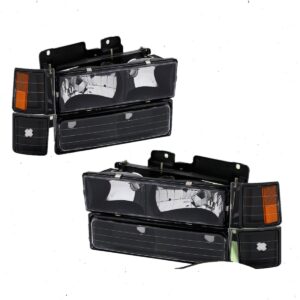 FAR1392 FARO CHEV PU SILVERADO 94-95 F/NEGRO (JGO FAROS, CUARTO FRONTAL, CUARTO PUNTA INF Y SUP LH/RH)