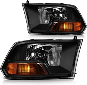 FAR1399 FARO DODGE RAM 09-14 F/NEGRO 1 AS C/CUARTO AMBAR (JGO FAROS LH/RH)