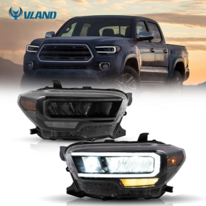 FAR1468 FARO TOYOTA TACOMA 16-21 S/LUPA TIRA LED CUARTO AMBAR (JGO FAROS LH/RH)