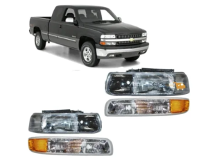 FAR1474 FARO CHEV SILVERADO/ SUBURBAN 99-02 NORMAL (JGO FAROS Y CUARTOS FRONTALES LH/RH)