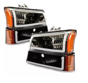 FAR1493 FARO CHEV SILVERADO 03-06 F/NEGRO C/LEDS PERFORMANCE (JGO FAROS Y CUARTOS FRONTALES LH/RH)