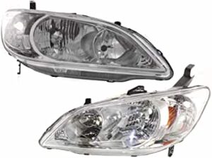 FAR1499 FARO HONDA CIVIC 04-05 2/4 PUERTAS F/CROMADO (JGO FAROS LH/RH)