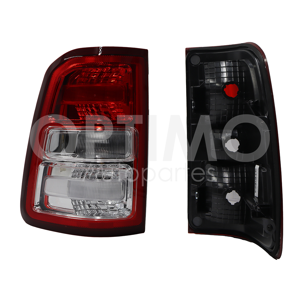 FCNK0322 CALAVERA DODGE RAM 1500 19-22 IZQ S/ARNES HALOGENO (CROMO/BLANCO/ROJO)