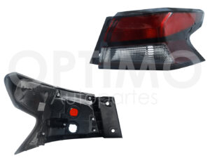 FCNN0911 CALAVERA NISSAN VERSA 20-23 DER EXT S/ARNES C/FILO OSCURO (ROJO/BLANCO/ROJO)