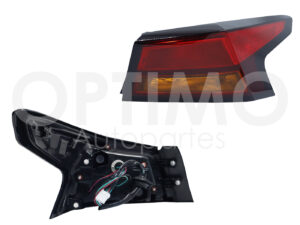 FCNN3251 CALAVERA NISSAN ALTIMA 19-22 DER EXT C/ARNES (ROJO/AMBAR)