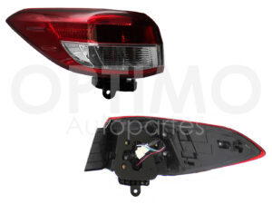 FCNT0322 CALAVERA TOYOTA YARIS 18-22 IZQ EXT C/ARNES S/LED 4PTAS (ROJO/BLANCO)
