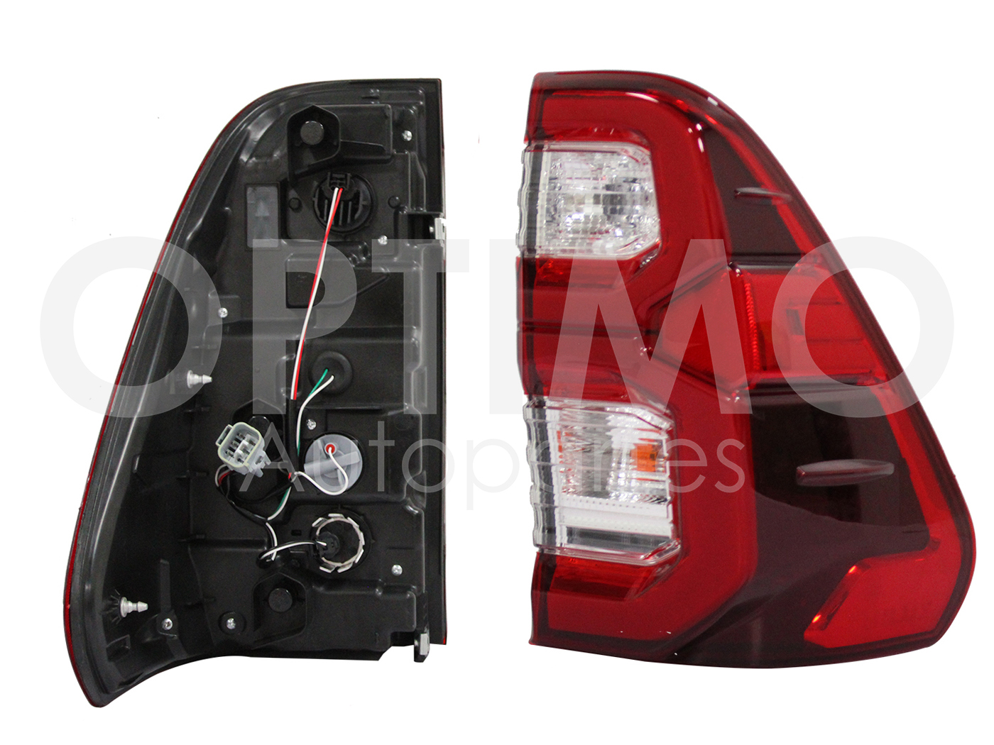 FCNT0731 CALAVERA TOYOTA HILUX 21-22 DER C/ARNES C/LED C/DRL (DIESEL AT) (ROJO/BLANCO/BLANCO) 4WD