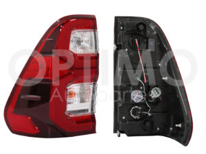 FCNT0732 CALAVERA TOYOTA HILUX 21-22 IZQ C/ARNES C/LED C/DRL (DIESEL AT) (ROJO/BLANCO/BLANCO) 4WD