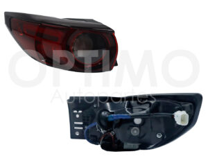 FCNZ0214 CALAVERA MAZDA CX-5 18-21 IZQ EXT C/ARNES C/LED OSCURA (BLANCO/ROJO)
