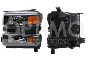 FFNC2602 FARO CHEV SILVERADO 1500 19-21 IZQ F/NEGRO P/HALOGENO C/MICA AMBAR