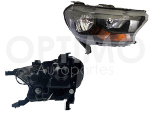 FFNF0441 FARO FORD RANGER 17-22 DER F/NEGRO S/MOTOR C/MICA AMBAR (FOCO H7-HB3) (VERSION XL)