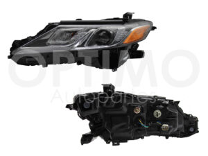FFNT0142 FARO TOYOTA CAMRY 18-22 IZQ F/NEGRO C/LUPA C/MICA AMBAR (VERSION LE-SE)