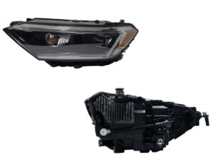 FFNV0134 FARO VOLKSWAGEN JETTA A7 19-23 IZQ F/NEGRO C/LED C/LUPA C/MICA AMBAR (VERSION HIGHLINE-GLI)